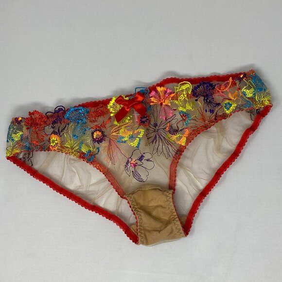 Agent Provocateur Zuri Red Multi Brief AP3 Medium New - Picture 6 of 11